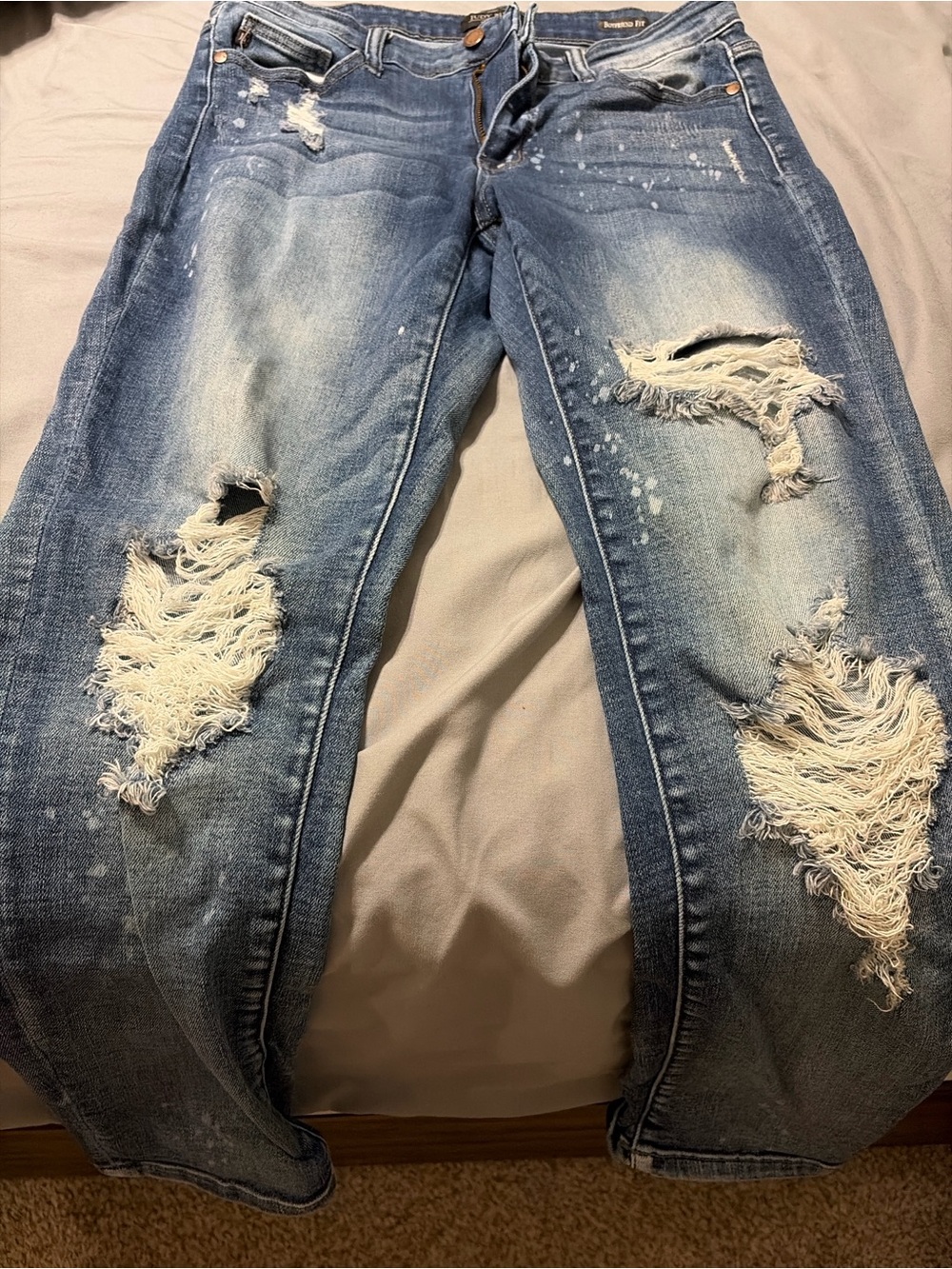Judy Blue Light Blue Distressed Ripped Jeans